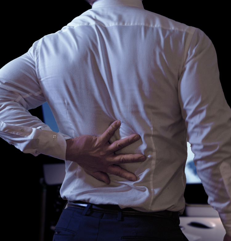 サラリーマン・社会人の背部痛・つらい背中のイメージ